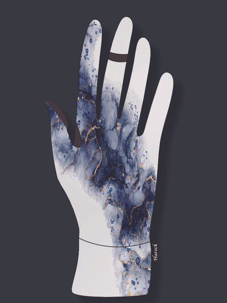 Gant design encre bleue